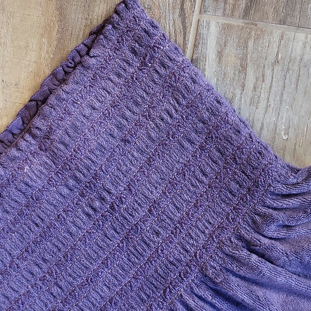 Rare Juicy Couture Purple Terry Cloth Ruffle Hem Pocket Detail Mini Dress, 0 - Picture 9 of 15